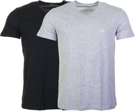 Emporio Armani T-shirt - Maat XL  - Mannen - zwart/grijs