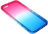 Siliconen hoesje roze/blauw Geschikt voor iPhone 5 / 5S / SE