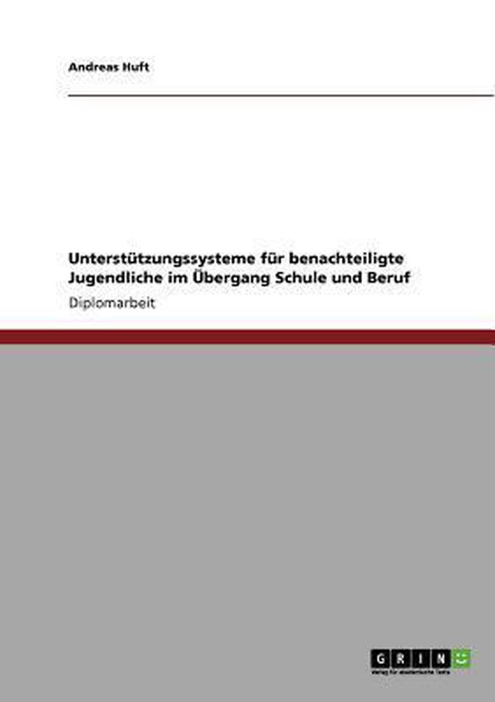 Unterstutzungssysteme Fur Benachteiligte Jugendliche Im Uber ... - cover
