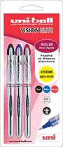 5 x Uni roller Vision Elite, blister met 5 sets van 3 pennen in geassorteerde kleuren
