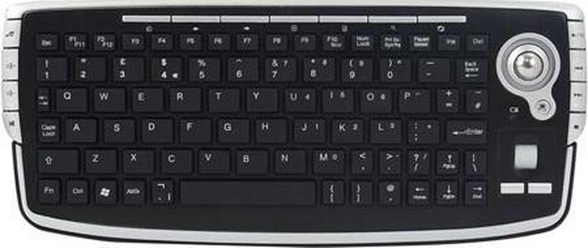 Rio – Mini Draadloos Keyboard - Ingebouwde Track Ball & Multimediatoetsen | bol.com