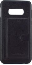 Xssive Premium Back Cover met 1 pasje - kaarthouder - Card Bag voor Samsung Galaxy S10 PLUS - geschikt voor 1 pasje – Zwart