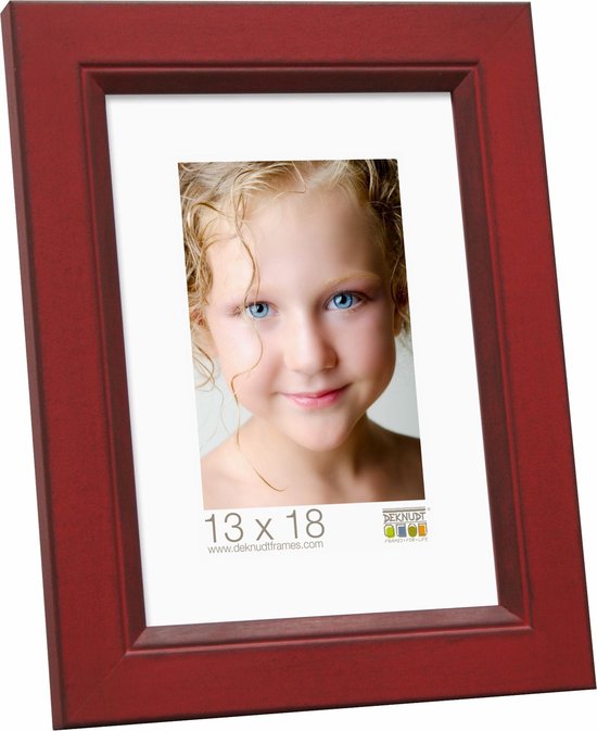 Deknudt Frames fotokader hout, warm rood,landelijke stijl fotomaat 20x25 cm