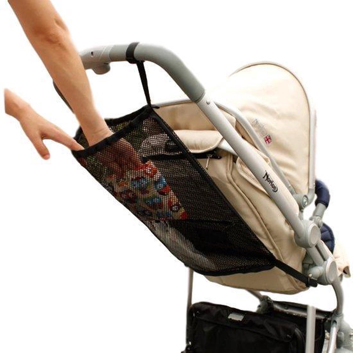 BlezLiving - Boodschappen netje kinderwagen - Buggy Netje - Zwart | bol.com