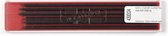 KOH-I-NOOR Coloured Leads for 2mm Diameter 120mm Mechanical Pencil - Black 4300/24 (4300024004PK)