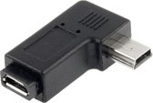 90 Graden Micro USB naar Mini USB Adapter(zwart)