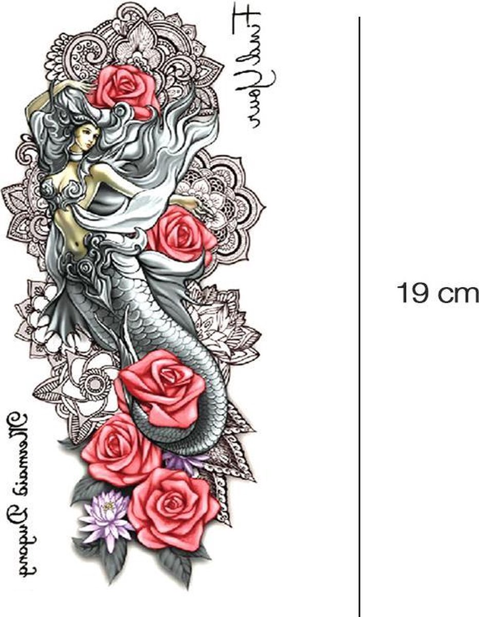 Zeemeermin Plak Tattoo