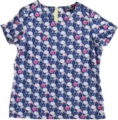 Tommy hilfiger shiny satijnachtige katoenen blouse shirt Maat - 110