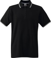 Fruit of the Loom Polo Tipped Black/White XXL