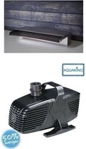 Black Beauty Waterval Set – RVS Waterval LongLip 45 cm – AquaKing JFP ECO 4600 + slang + klemmen