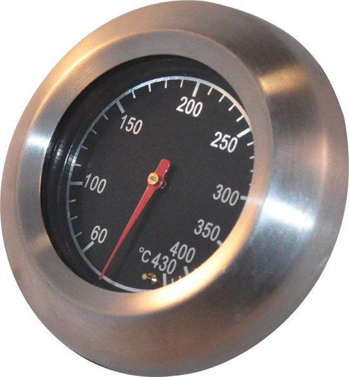 Temperatuurbestendige analoge barbecue-thermometer, kookthermometer, voor het achteraf inbouwen van BBQ, rookoven, pannen, braadpannen, rookoven, 10 °C - 350 °C