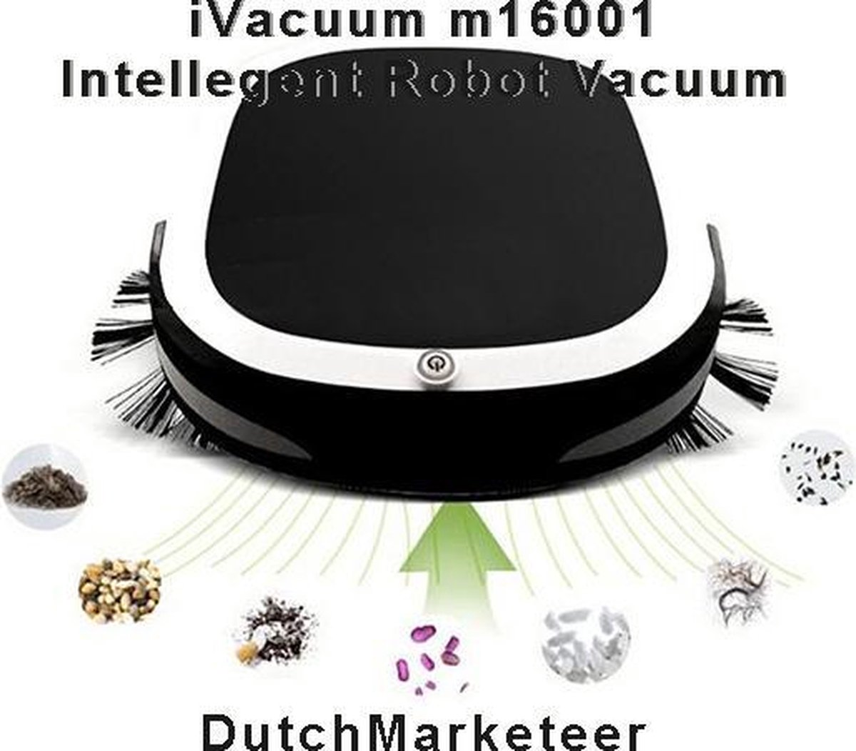 iVacuum Intelligente Robot Stofzuiger | Microfiber | Ovaal | Wit/Zwart | Sterke accu |