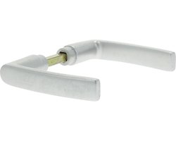 Starx Deurkruk Blok Aluminium F1 - Deurklink zonder Rozet en zonder Schild - Toepasbaar op Deuren van 38 t/m 45 mm - Inclusief Stift en Inbussleutel - Voor Binnen & Buiten - Zilver