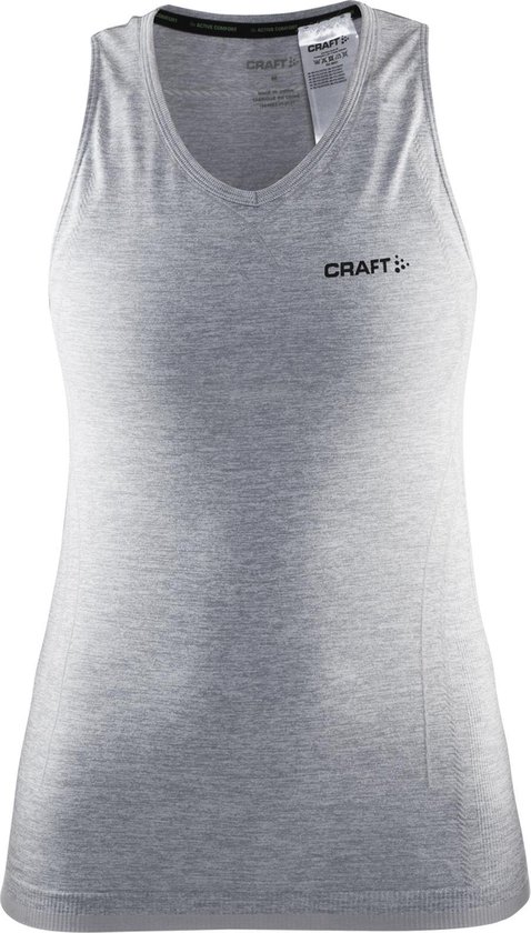 Craft Active Comfort V-neck Singlet - Sporttop - Dames - XL - Grey Melange