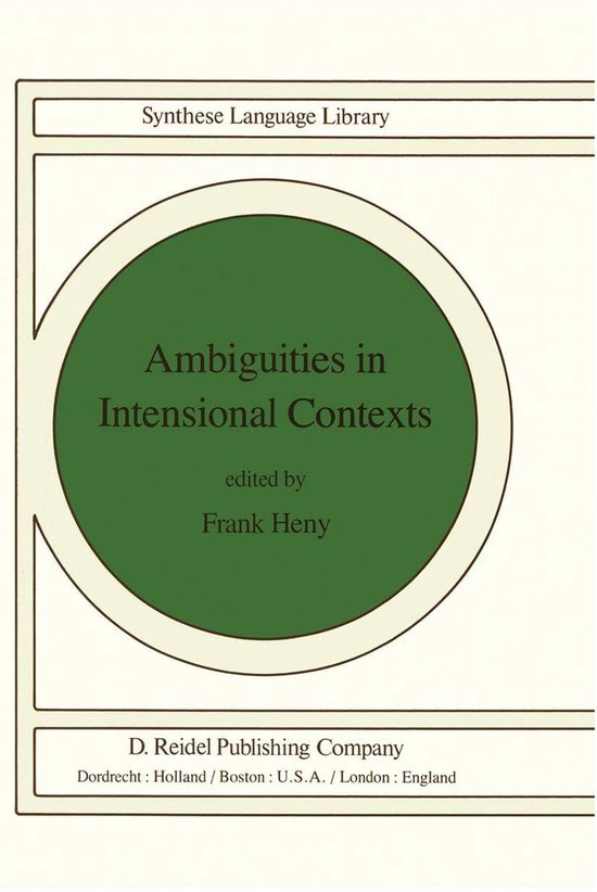 Philosophy and Religion (R0) - Ambiguities in Intensional Co ... - cover