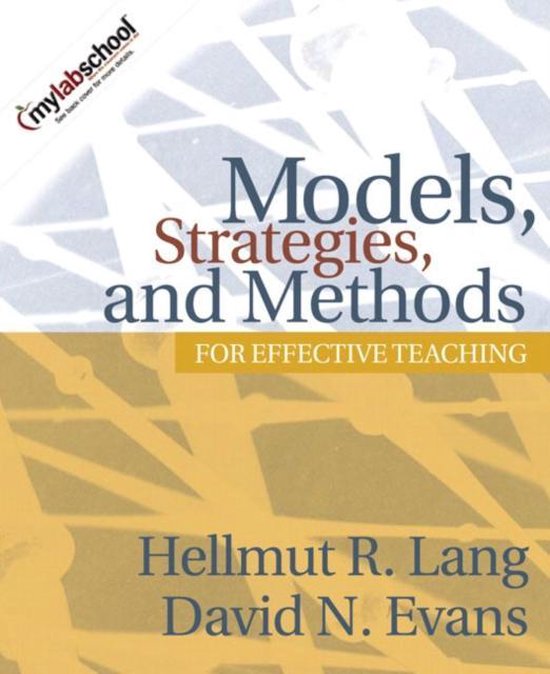 Models, Strategies, And Methods For Effective Teaching - cover