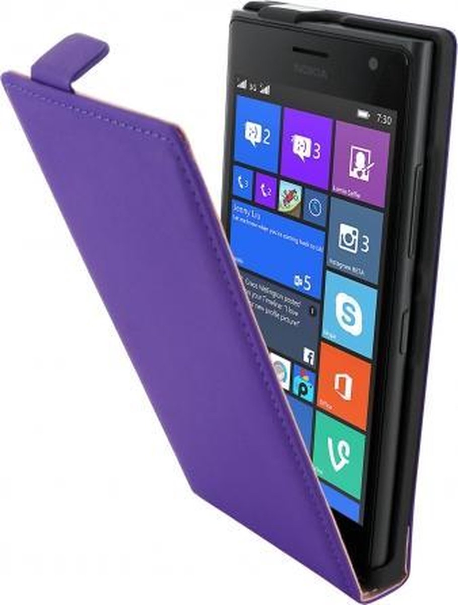 Mobiparts Premium Flip Case Nokia Lumia 730 / 735 Purple