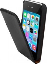 Mobiparts Luxury Flip Case Apple iPhone 4 / 4S Classic Noir