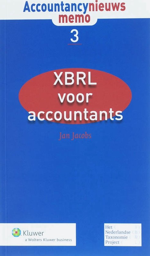 Cover van het boek 'XBRL voor accountants' van J. Jacobs