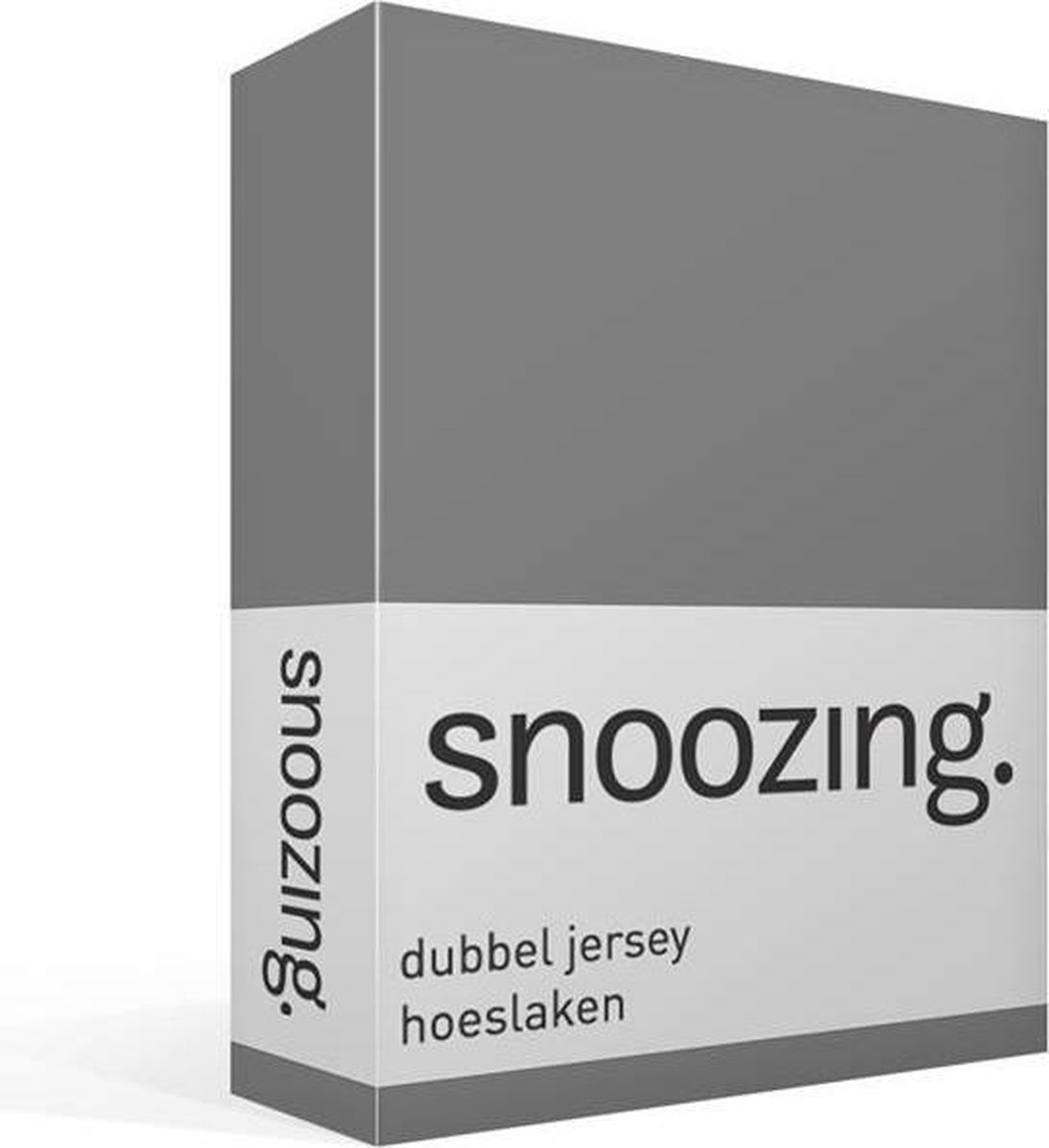 Snoozing Dubbel Jersey - Hoeslaken - Lits-jumeaux - 190x220 cm - Grijs