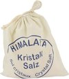 Fijn zout in katoenen buidel - 18 cm - wit