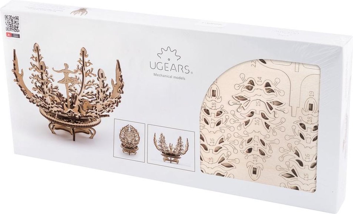 UGEARS 3D Modelbouw - Bloemendoos - Mechanisch Bouwpakket Hout - Educatief Speelgoed