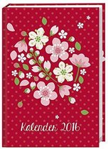 Floral 17-Monats-Kalenderbuch A6 2016