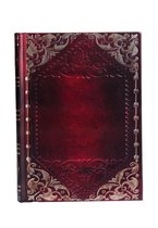 Notitieboek met goudkleurige versiering – Roodbruin/Donkerrood