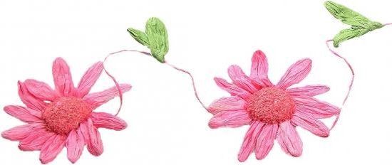Decoratie madeliefjes slinger roze | bol.com