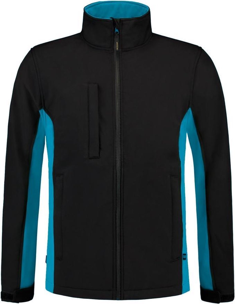 Tricorp Softshell Bicolor 402002 - Mannen - Zwart/Turquoise - M