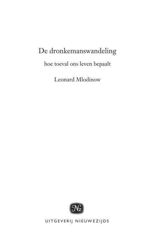 Titelpagina van het boek 'De dronkemanswandeling' met auteur en uitgever.