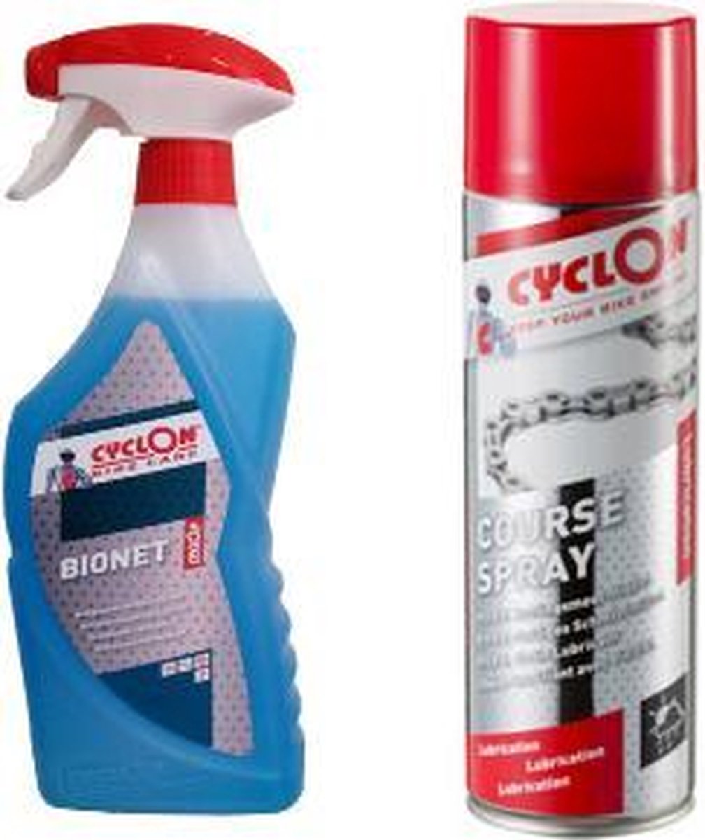 1x Olie cyclon bionet triggerspray 750ml + 1x  Cyclon Course spray met PTFE 500ml