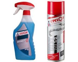 1x Olie cyclon bionet triggerspray 750ml + 1x  Cyclon Course spray met PTFE 500ml