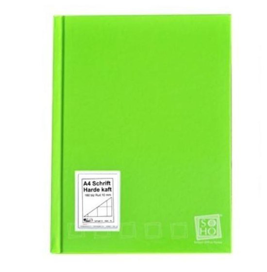 Verhaak Soho A4 Schrift Harde Kaft 10mm geruit groen | bol.com