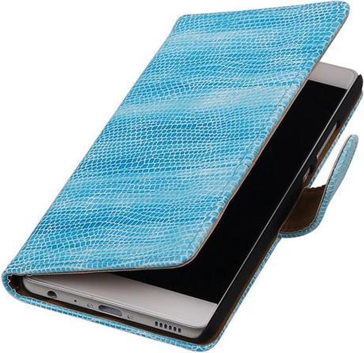Turquoise Mini Slang booktype cover hoesje voor Sony Xperia X Performance