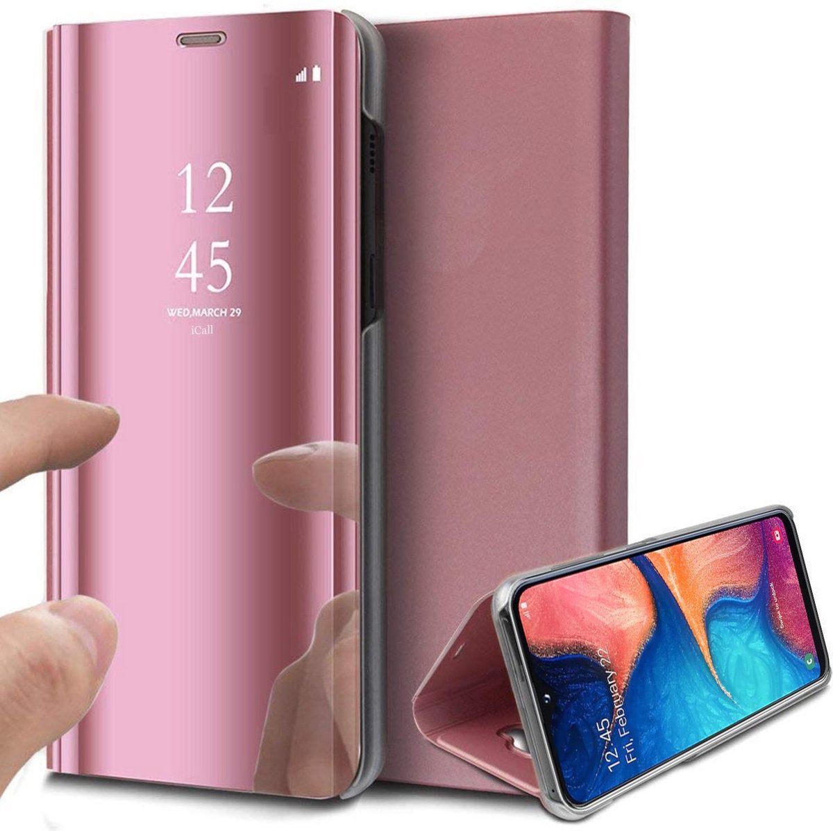 Hoesje geschikt voor Samsung Galaxy A20e - Book Case Spiegel Roségoud
