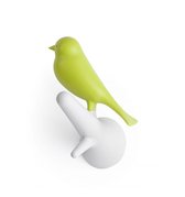 Qualy ophanghaakjes vogel Sparrow - Kleur - Wit - Groen