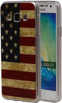 Amerikaanse Vlag TPU Hoesje voor Galaxy A3 USA