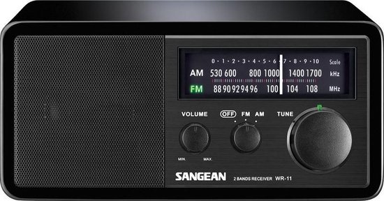 Sangean WR-11BL - Tafelradio met Bluetooth - AM / FM - Zwart