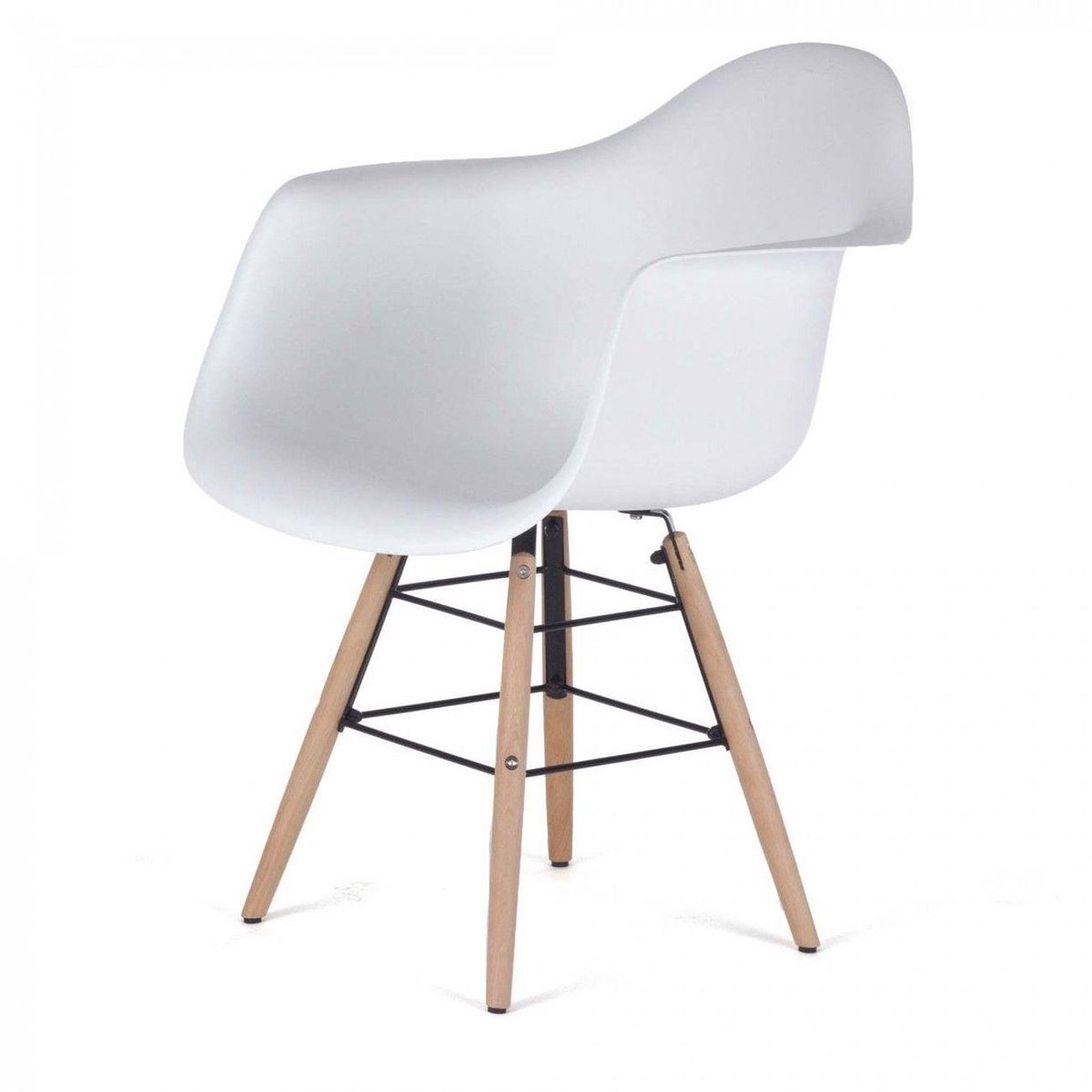 Designerstoel, eetkamerstoel, kuipstoeltje Naala set van 4 stuks in wit |  bol.com
