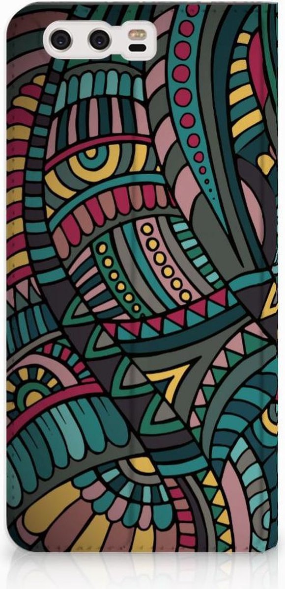 Huawei P10 Plus Hoesje met Magneet Aztec