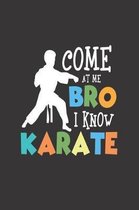 Come at Me Bro I Know Karate