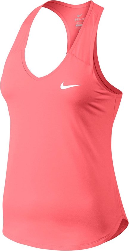 Nike Pure Tennis Tanktop Sporttop performance - Maat M - Vrouwen - roze/wit  | bol.com