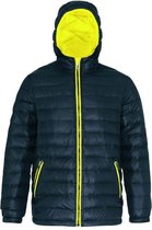 Luxe gewatteerd jack, kleur Black/ Bright Yellow, Maat XXL