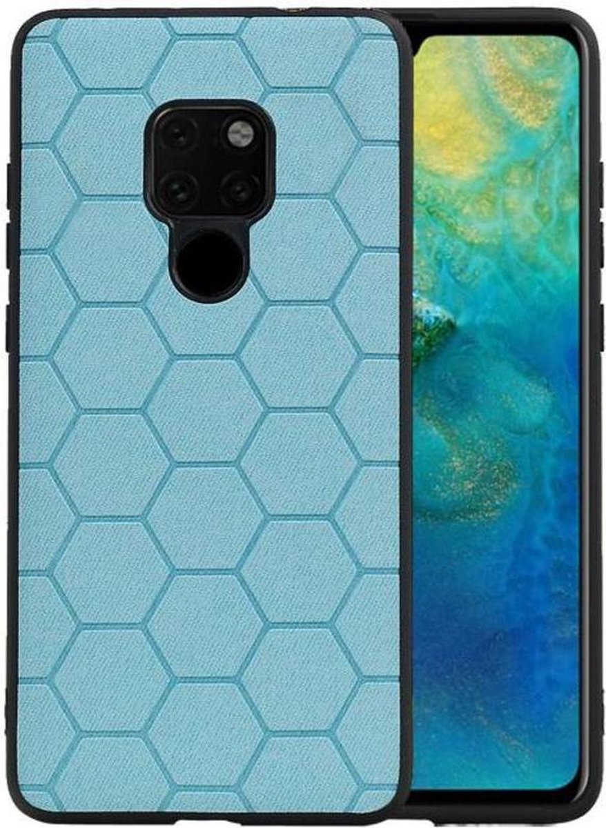 Blauw Hexagon Hard Case voor Huawei Mate 20
