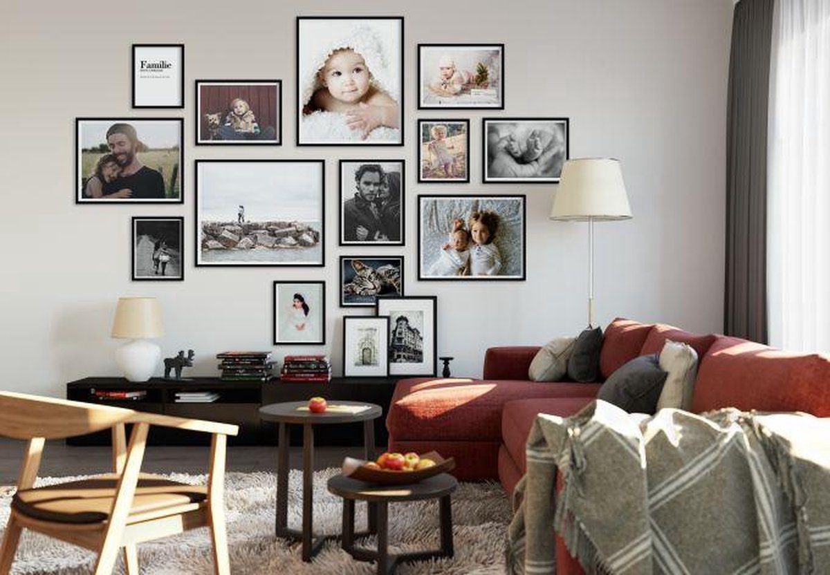 Set Fotolijsten Collage Zwart 13delig (Set 13)