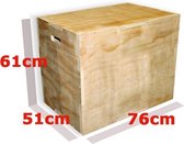eSAM® - Cube Plyo Box - Hout - 3 in 1 - afm. 51 cm x 61 cm x 76 cm - Multiplex