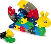 Houten slakken puzzel