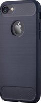 Buddy TPU Shockproof  Case Cover voor Apple iPhone 7 / 8 en SE (2020) - Donkerblauw