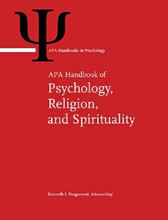 APA Handbook of Psychology, Religion and Spirituality | 9781433810770 ...